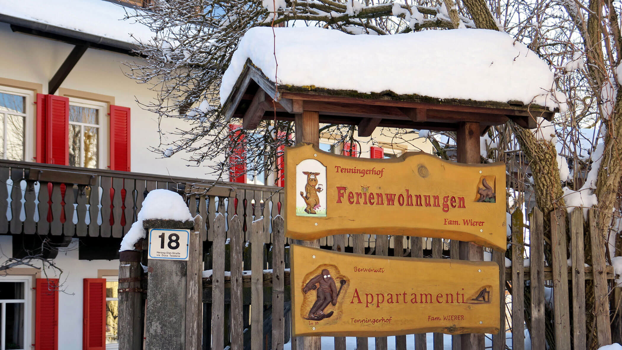 Winterlandschaft am Tenningerhof